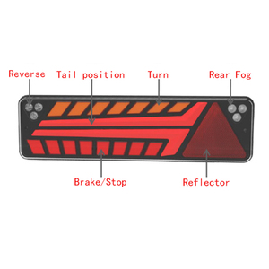 Universal <strong>LED</strong> Trailer Taillight <strong>Super</strong> Long 520mm ECE E-mark 6 Functions TAIL Stop Reverse Indicator Fog with <strong>Reflector</strong> - Product Image 2