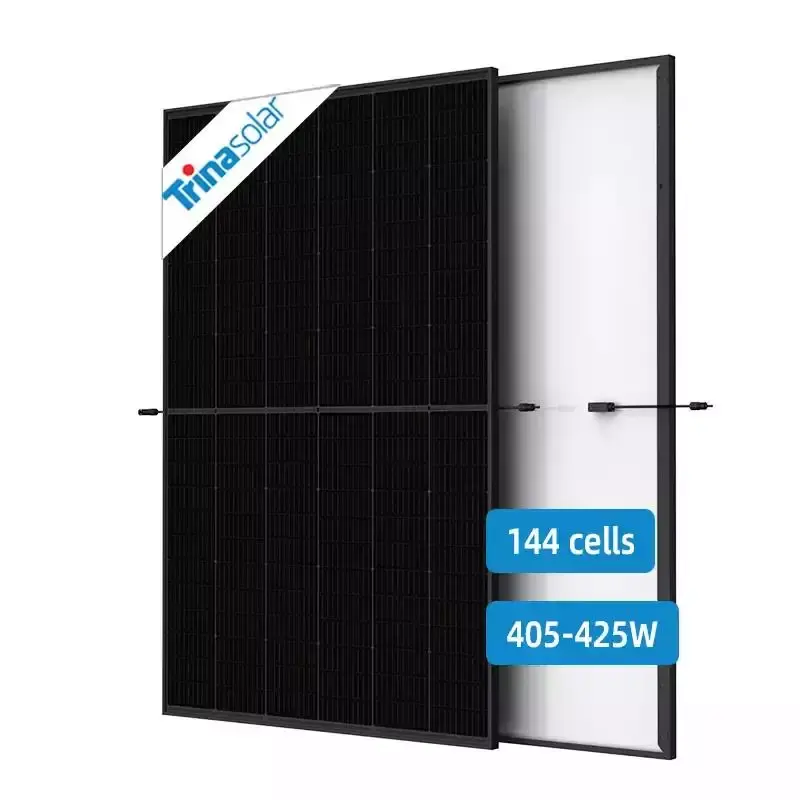 Trina tam siyah güneş çatı panelleri 405W 415W 425W ab stok çin'den GÜNEŞ PANELI ithalat güneş panelleri