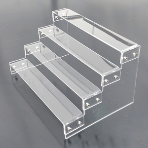 Clear 3 Tier Riser <strong>Step</strong> Design Acrylic <strong>Display</strong> Stand for Cosmetic and Model - Product Image 2