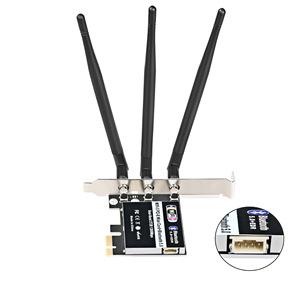 PE-1301 PCI Express无线适配器1300Mbps迷你Wifi蓝牙PICE网卡，带3个天线 - Product Image 4
