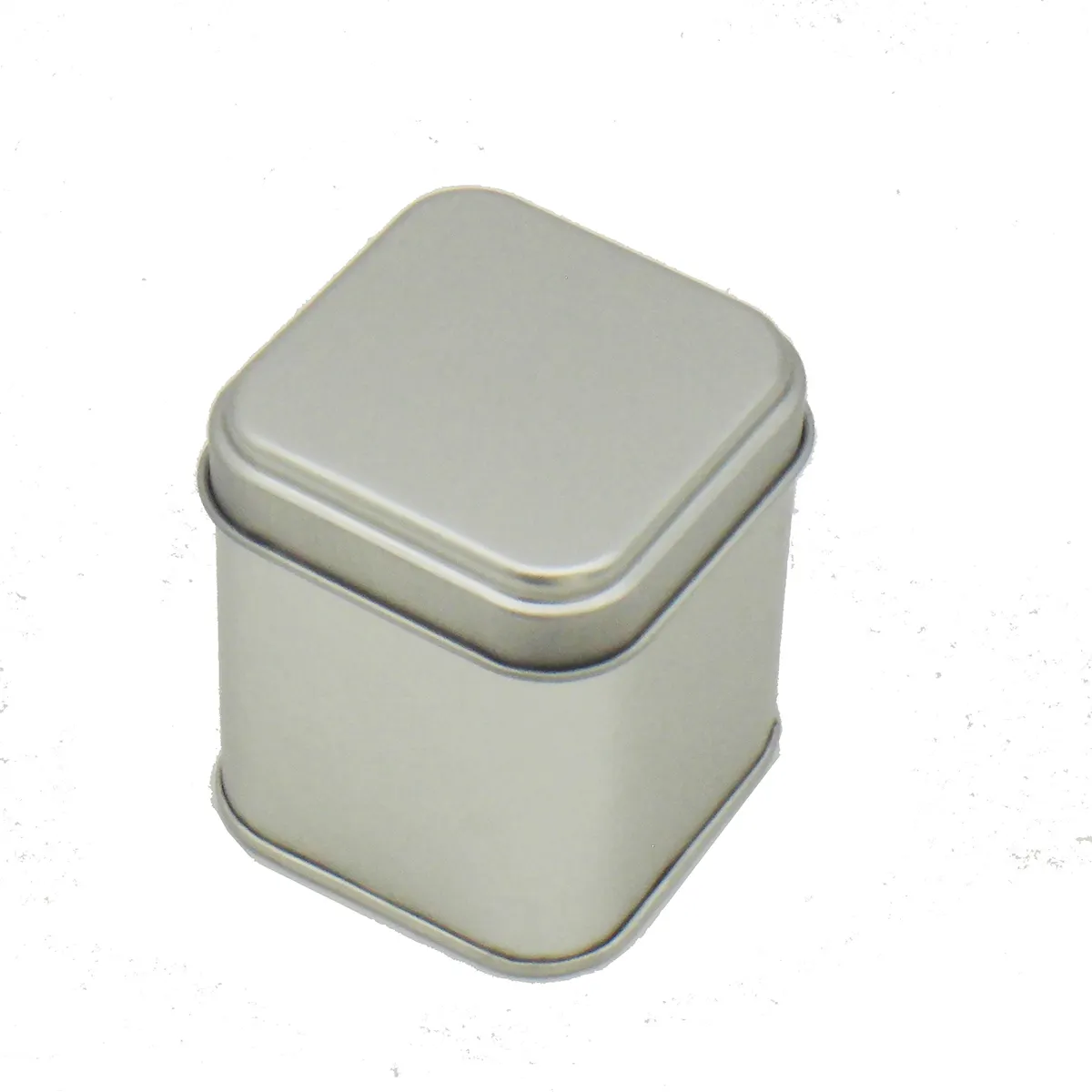Gevşek teneke kavanoz ve Matcha baharat ambalajı için beyaz küçük ince Metal teneke kutu çay kutusu