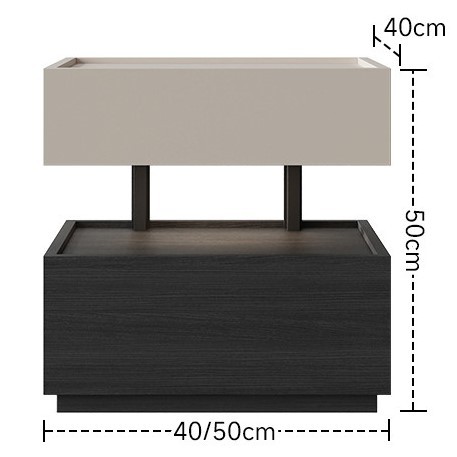 Lamp-equipped milk tea-colored smoked wood grain
