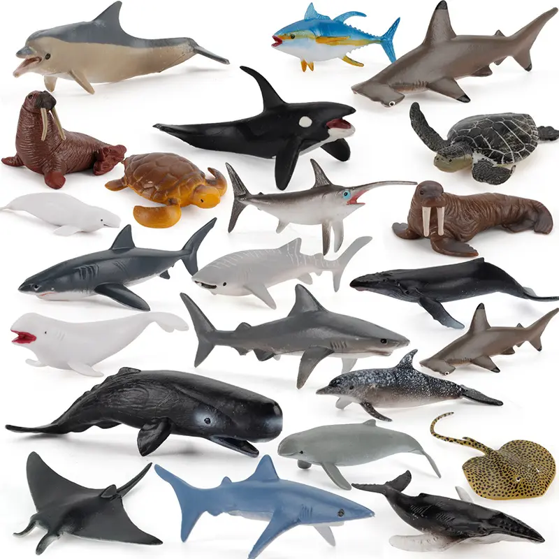 Pvc sólido simulação oceano animal estatuetas, brinquedos, vida marinha, modelo, plástico, animal, brinquedos, figuras marinhas