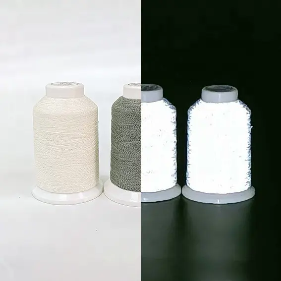 Reflective sewing thread Factory price Eco friendly high quality Oeko-Tex100 wholesale reflective leather sewing thread
