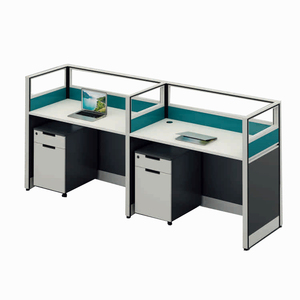 Diseño de interiores Mesa de ordenador Desmontable 4 personas PC Mesa de oficina partición cubículos de oficina estación de trabajo precios