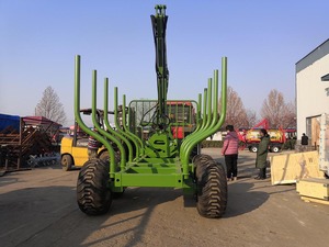Rimorchio di caricamento del ceppo della macchina forestale con la gru con il motore separato o la gru di caricamento del legname del trattore 70-100HP per il trattore - Product Image 4