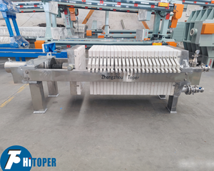 Palmöl filter presse Maschinen programm gesteuerte Quetsch filter presse mit Stoff wasch system und Tropfs chale - Product Image 5
