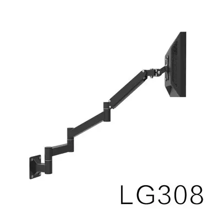 Suporte para monitor de braço, hyvarwey lg308 ultra longo de 13/8 "-21'' display lcd tv, suporte de parede e de braço mecânico para alongamento de braço