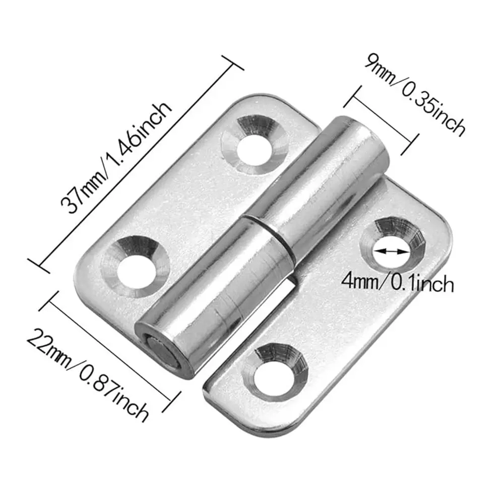 HM1141 1.5 pouces gaucher Mini 304 acier inoxydable soulever les charnières détachables Slip Joint petit drapeau charnières