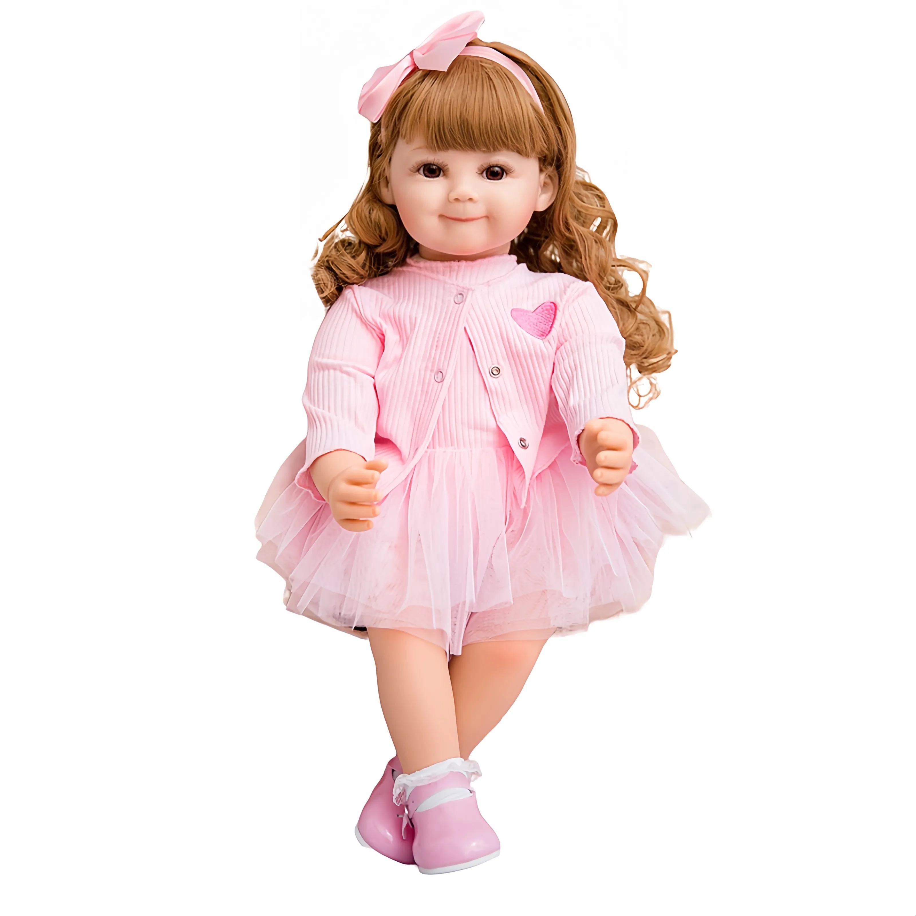 22 pulgadas de vinilo completo lindo reborn baby doll ODM & OEM de silicona de alta calidad muñecas reborn