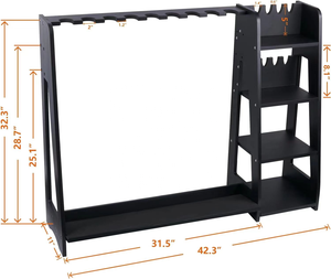Sàn gỗ đứng giá súng với chủ dài súng và tay súng đứng hiển thị lưu trữ - Product Image 2