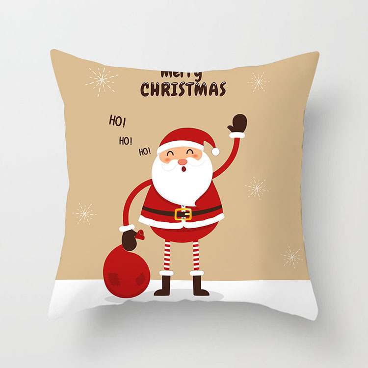 Factory Direct Nordic Style Cushion Cover Custom Christmas Deer Print Cushion Cover
