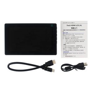 Pantalla táctil LCD capacitiva IPS de 7 pulgadas con carcasa, entrada VGA, resolución de 1024x600, compatible con Jetson Nano Raspberry Pi