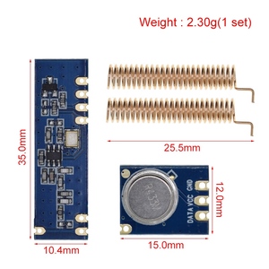 TZT 433MHz 100 Meter Funkmodul-Kit ASK-Sender STX882 ASK-Empfänger SRX882 2-teilige Kupfer feder antenne für Arduino