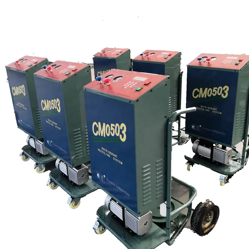 Voiture climatisation R134a réfrigérant vapeur récupération pompe ac gaz équipement de charge R22 R410 récupération charge machine
