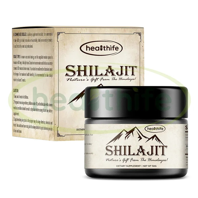 Healthife himalayan แคปซูลสารสกัดจาก shilajit, 500มก./100เสิร์ฟ/ขวด