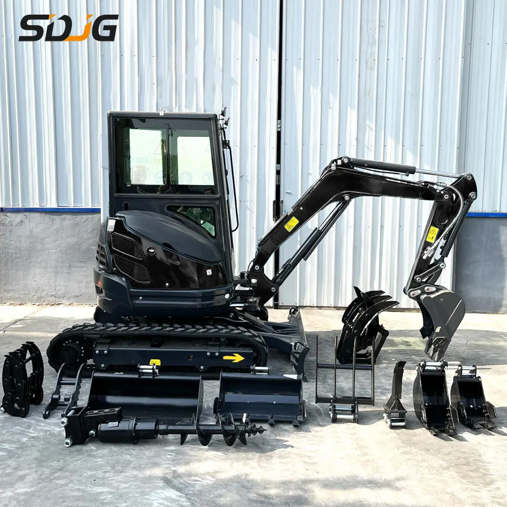 Free Shipping Multifunctional Ce Epa Home Farm Garden 1T 1.8T 2T 2.5T 3.5T 4T Crawler Escavator Small Digger Mini Excavator