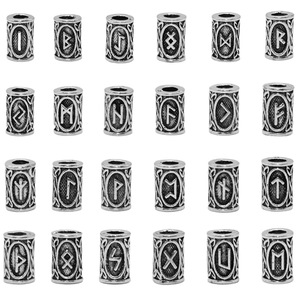 Viking <span class=keywords><strong>runes</strong></span> boncuk saç örgüler manşet Charm setleri saç uzatma araçları DIY yemek halka boncuk takı saç yüzük peruk aksesuarları için
