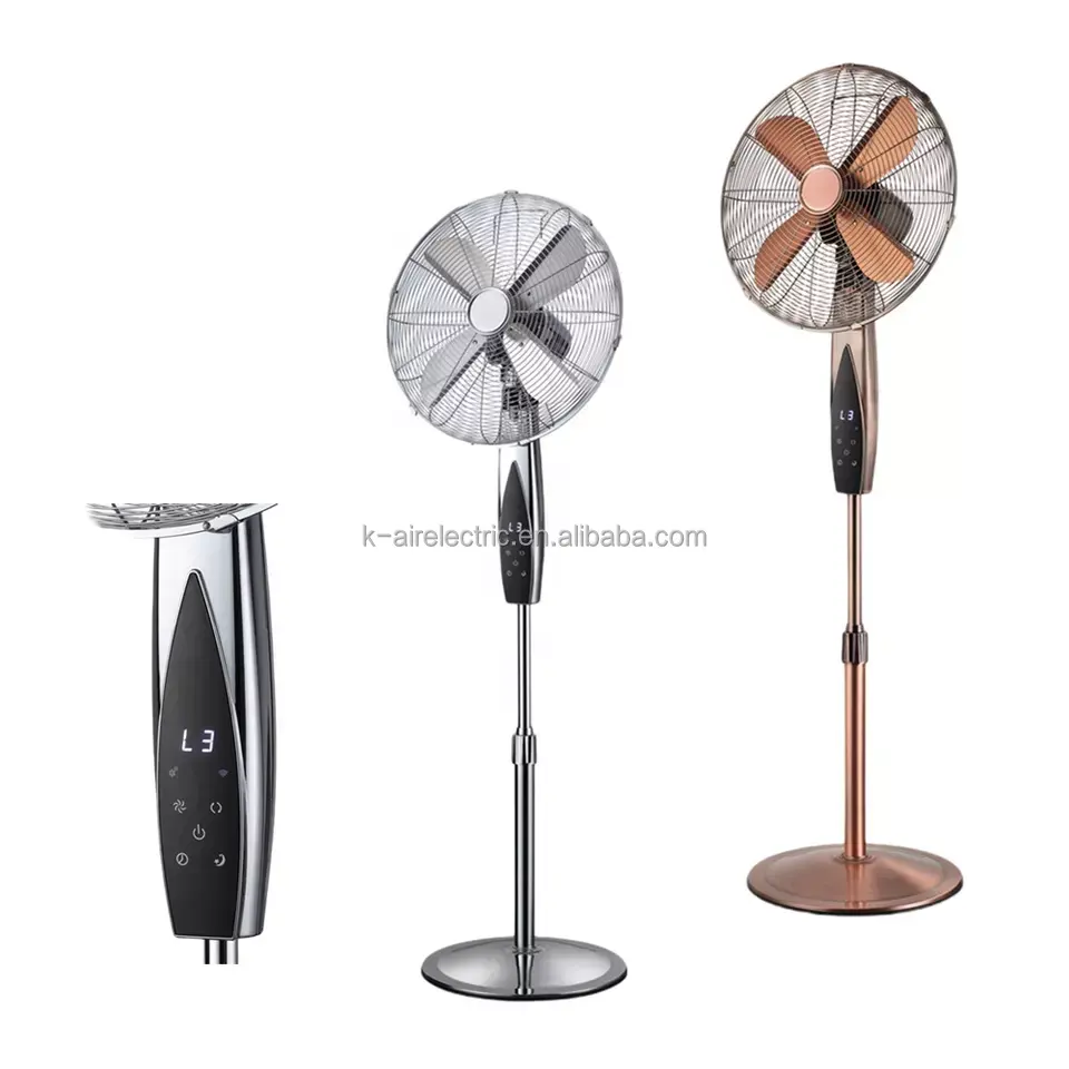 Piédestal de sol en métal de Style luxueux, classique, 16, 18 pouces, rétro, électrique, commande tactile, ventilateur de refroidissement à Air