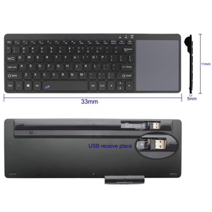 Teclado inalámbrico multidispositivo de negocios con teclado de ordenador Trackpad multitáctil HKB020 Teclado táctil estándar - Product Image 6