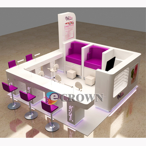 Manicure Lounge Nail Work Station showcase <strong>Brothel</strong> Decoration Nail Booth Manicure Shop Design Kiosk OEM