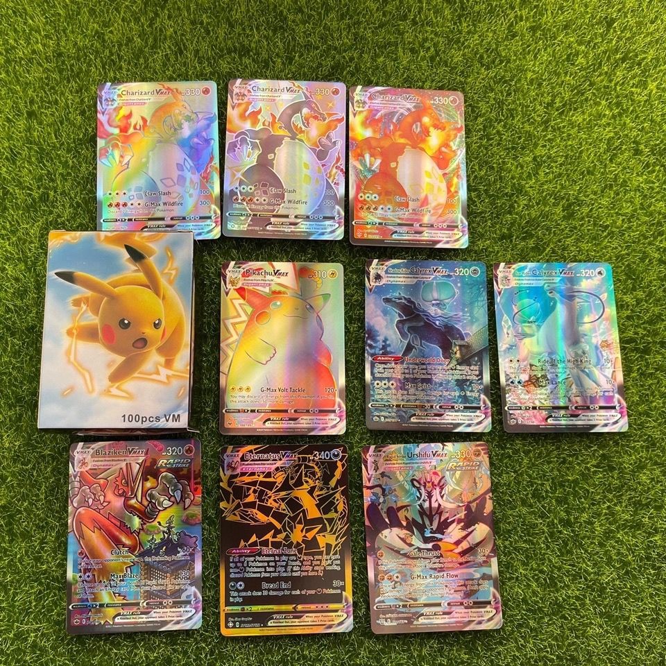 100 non-repeating vmax cards