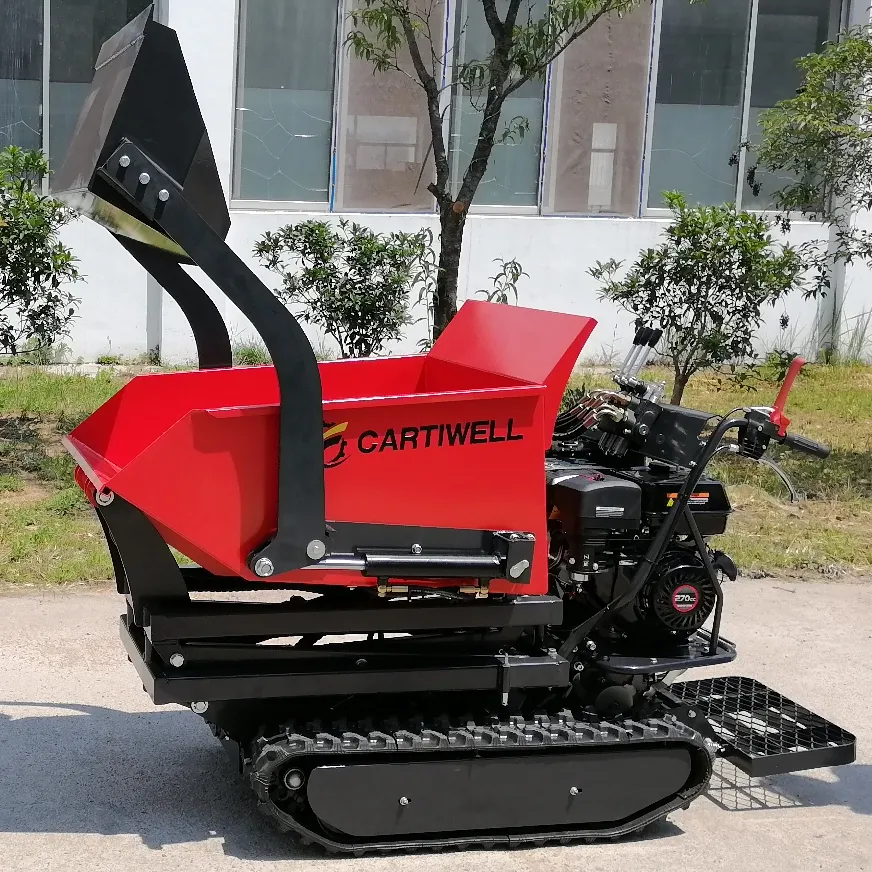 Precio barato 500KG Capacidad de carga Carretilla Hidráulica Crawler Mini Dumper