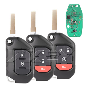 Auto Remote Smart Key für Jeep Wrangler Gladiator 2018 433MHz 4A Chip Flip Keyless Karten box Shell Case Fob Cover Batterie blatt - Product Image 1
