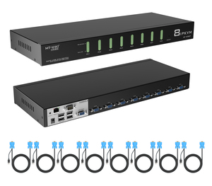 IP <strong>KVM</strong> <strong>Switch</strong> 8 Port VGA, MT-VIKI 8x1 USB VGA <strong>KVM</strong> Console Over IP Access + 8 USB VGA Cables
