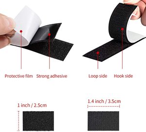 Nhà Máy suppliersustainable polyester nylon velcroes móc và vòng lặp Fastener nhiều kích thước tự dính móc và vòng lặp Băng - Product Image 3