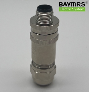 BAYMRS 4针M12屏蔽A码连接器公直90 ° 弹簧端子防水连接器M12连接器 - Product Image 5