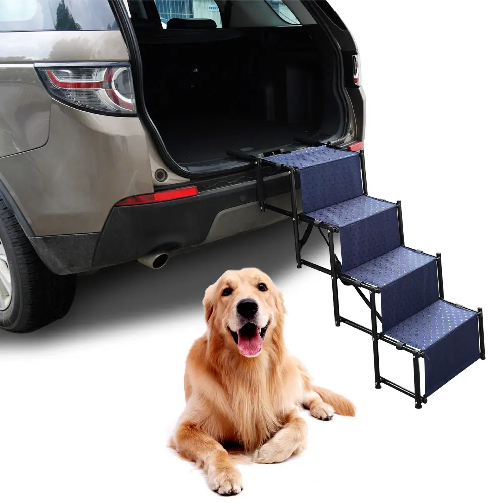 Rampa de cachorro dobrável, ajustável, portátil, de alta qualidade, para animais de estimação, pampa, escada para cachorro