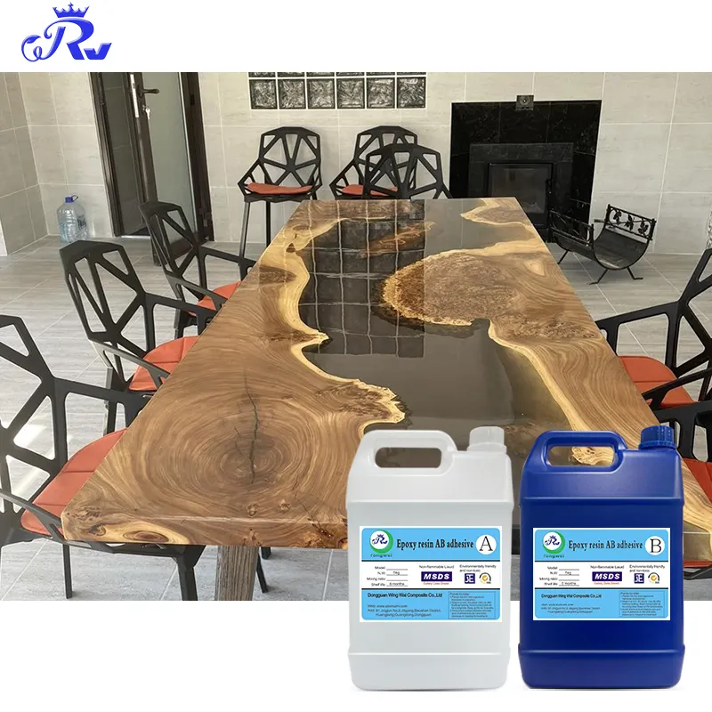 Crystal Clear Epoxy Resin epoxica f or Wood River Restaurant Table Casting: resin art supplies Epoxy A and B 