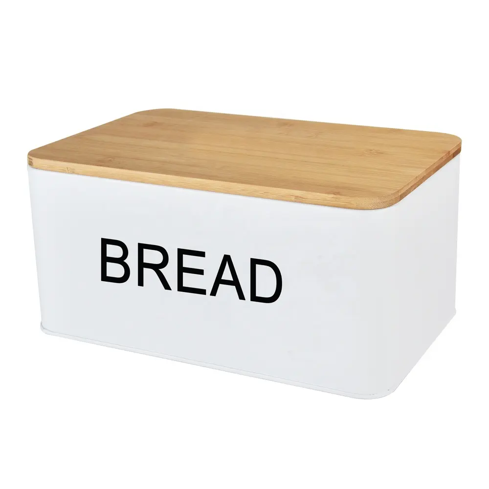 EVERGREEN Brot Aufbewahrung sbox mit Bambus Schneide brett Deckel-Brot behälter Aufbewahrung behälter mit Bambus deckel für Küchen theke
