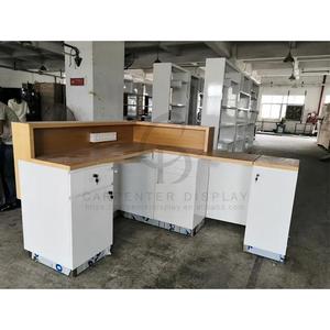 Custom Modern Fashion Long Reception Desk para Office ou Company Salon Comercial <span class=keywords><strong>Front</strong></span> Desk Commercial Showcase