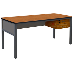 Mobili per ufficio semplice Design moderno rettangolare struttura in acciaio studio Living e scrittura scrivania del Computer con scaffale - Product Image 3