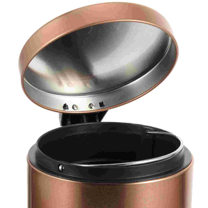Cubo de basura de cocina Pedal de cubo de basura abierto con tapa Cesta de basura doméstica Habitación Hierro multifunción - Product Image 4