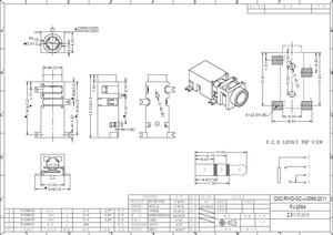 4针PJ-208A SMT/SMD 2.5毫米5针接口圆形耳机插座插头耳机连接器音频适配器 - Product Image 3