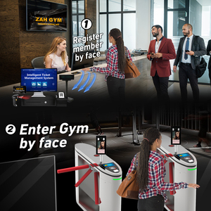 <strong>Entry</strong> Ticketing System Wristbands Tickets Card Collector Open by RFID Card Qr Code Flap Barrier for Amusement Park Solution - Product Image 6