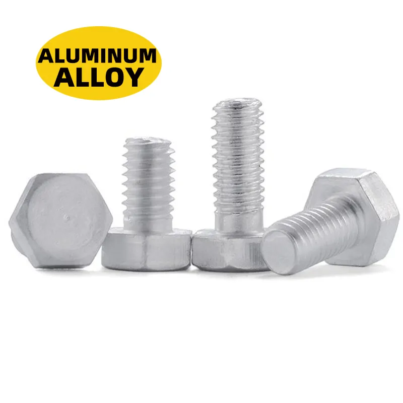 Tornillo de aleación de aluminio, perno hexagonal externo, M5, M6, M8, M10, M12, M16, precio bajo, venta al por mayor