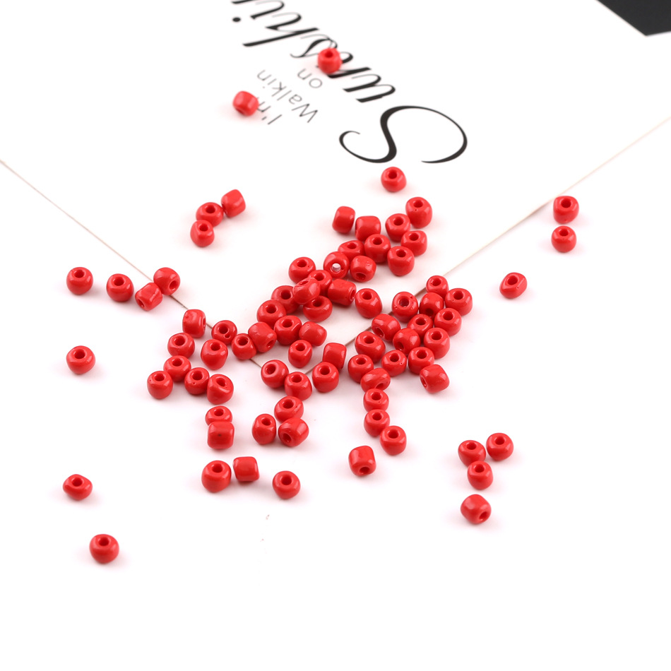 Rojo - Cuentas de semillas de porcelana