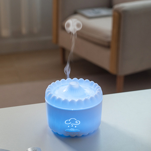 Neuer Ultraschall Flamme ätherisches Öl Luft Quallen Luftbe feuchter Vulkan Aroma Diffusor mit Nachtlicht 7 Farben Fernbedienung