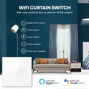 スマート<span class=keywords><strong>Wifi</strong></span>カーテンスイッチEUUS標準タッチパネルカーテン電気ローラーシャッタースイッチTuya Smart LifeAPPリモコン - Product Image 2