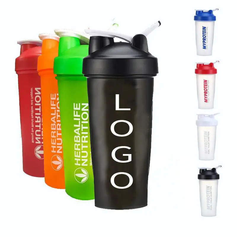 Custom 400/600ml Plastic Portable Blenders Bottle Classic v2 Shaker Bottles Gym Fitness Protein Shakers Water Bottle Custom Logo