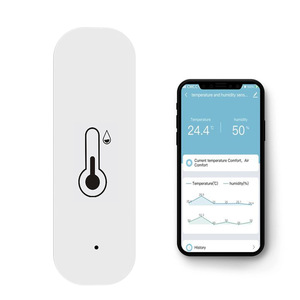 <span class=keywords><strong>WiFi</strong></span> Tuya Smart Voice Alarm Temperatura Interior e <span class=keywords><strong>Sensor</strong></span> de Umidade Medidor de Temperatura para Casa Inteligente