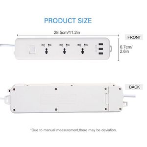 Многофункциональная розетка с 5-метровым шнуром, 3 разъёмом USB - Product Image 2