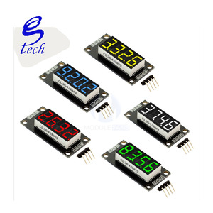 Modulo di visualizzazione a LED TM1637 all'ingrosso 4 bit modulo di visualizzazione a segmenti a LED a tubo digitale con Display a orologio verde anodo comune rosso - Product Image 1