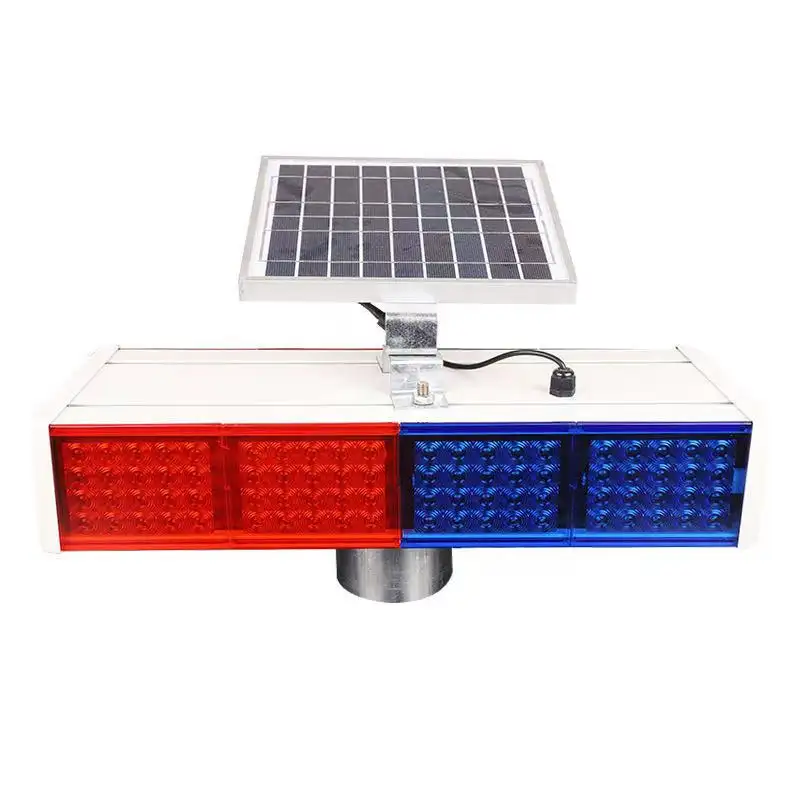 Sistema de transporte de energía Solar, luces de advertencia estroboscópicas rojas y azules de dos caras