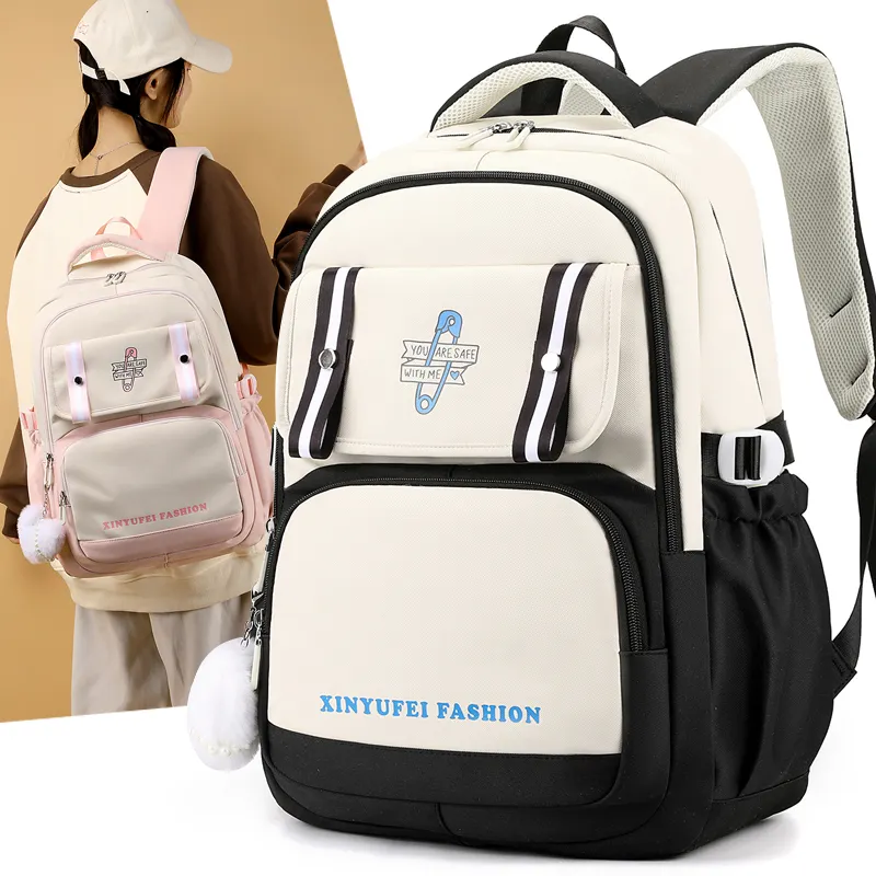 2023 moda sırt çantası son tasarım özelleştirilmiş naylon Trendy desen kız ve erkek okul çantası