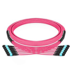 Male Female Fiber Optic Patch Cord 40G Fanout LSZH PVC Polish LC MM SM MPO/<strong>MTP</strong> OM3 OM4 12/24 Fibers <strong>Trunk</strong> Communication Cable - Product Image 1